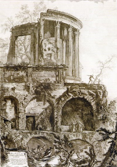 Eine andere Ansicht des Tempels der Sibylle, Tivoli von Giovanni Battista Piranesi